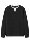 Textured Waffle Long Sleeve Tee