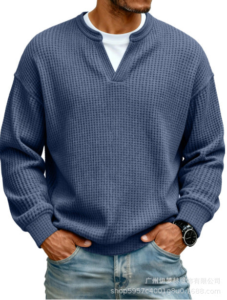 Textured Waffle Long Sleeve Tee