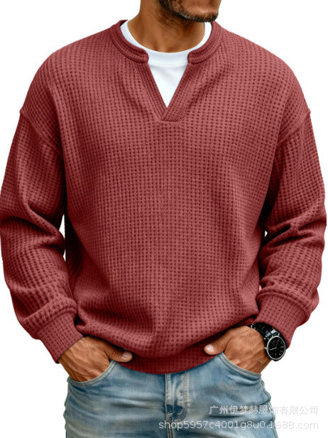 Textured Waffle Long Sleeve Tee