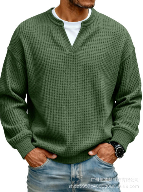 Textured Waffle Long Sleeve Tee