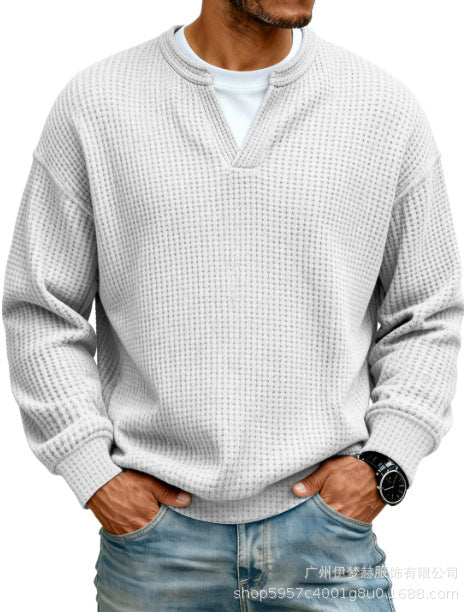 Textured Waffle Long Sleeve Tee